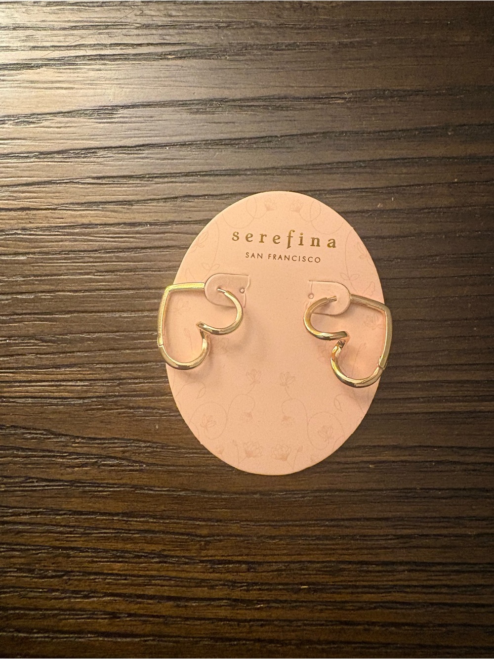 NEW Serefina Gold Heart Hoop Earrings